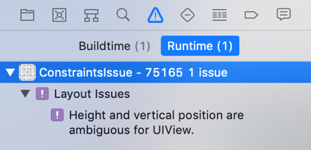 Layout Issues list on the Issue Navigator